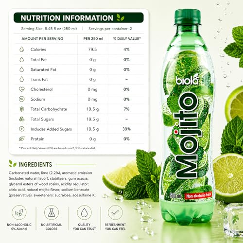 Biola Mojito nutrition and ingredient information